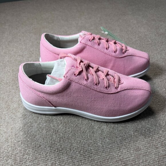 Apex Ellen Casual Shoes Womens 7.5 Wide Light Pink Canvas Lace Up Sneakers NWT - Picture 3 of 6